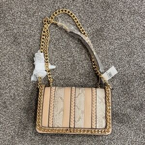 Aldo Tan and Gold Chain Shoulder Bag